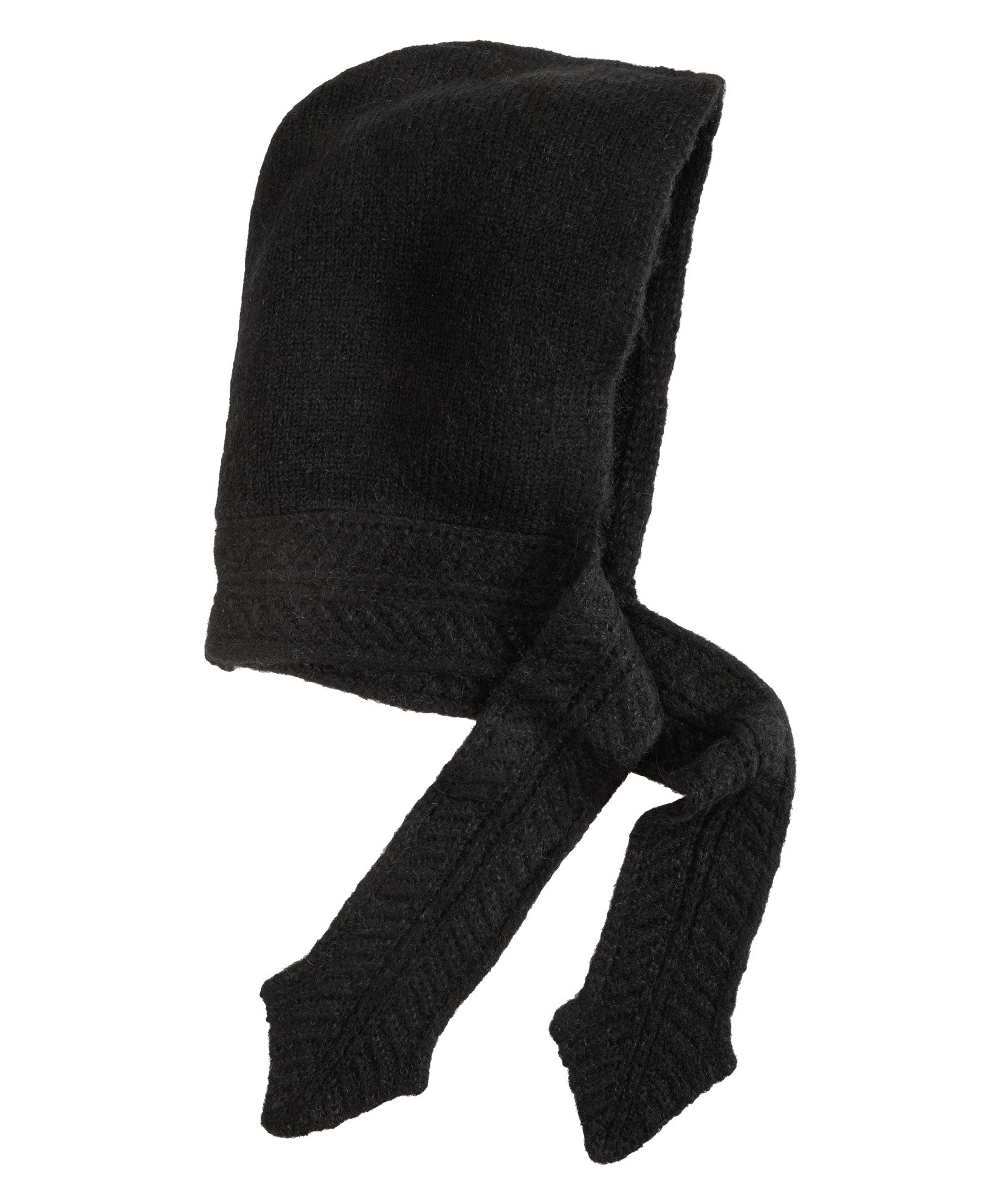 Fuzzy Scarf Hood in color black