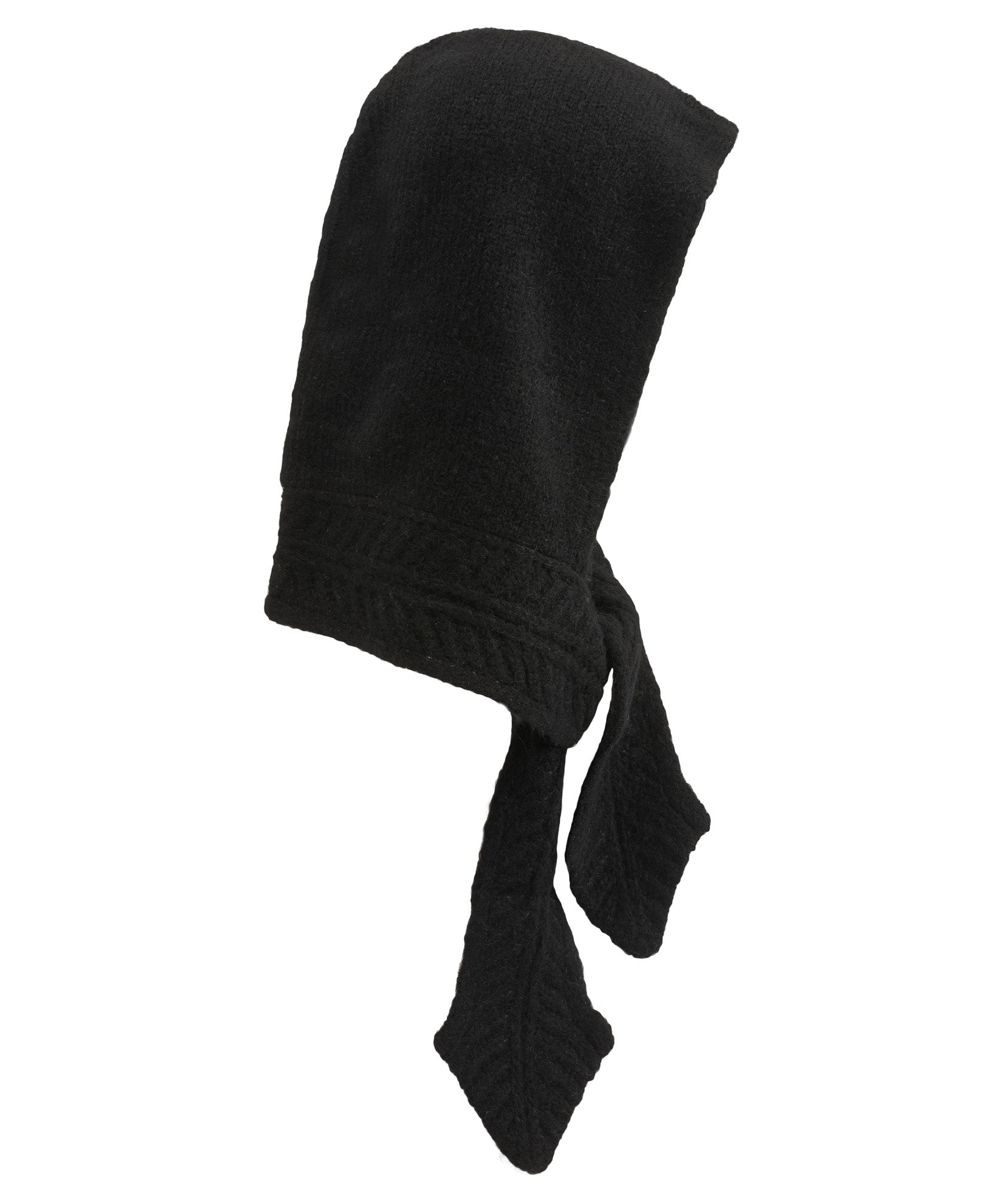 Fuzzy Scarf Hood in color black
