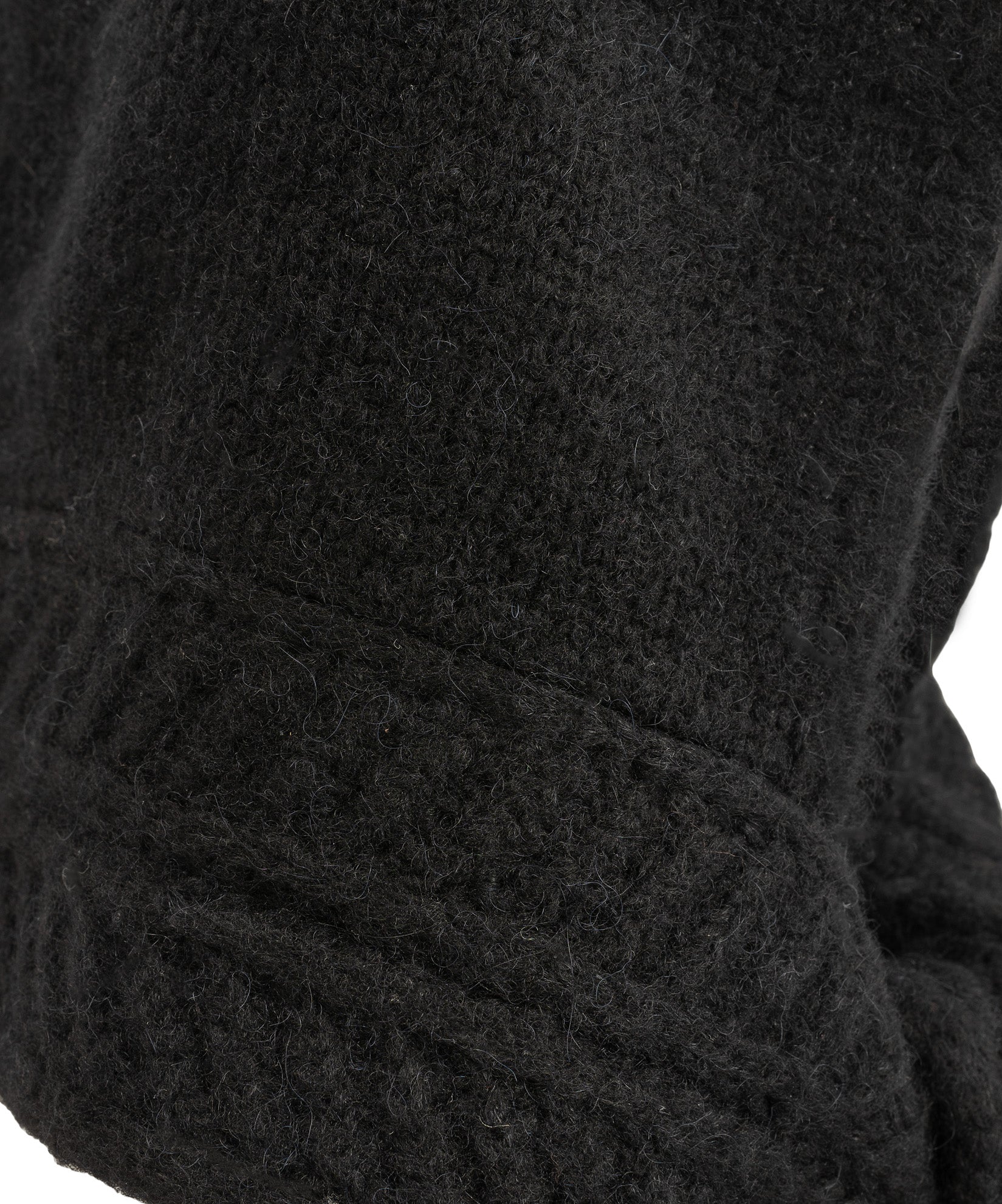 Fuzzy Scarf Hood in color black