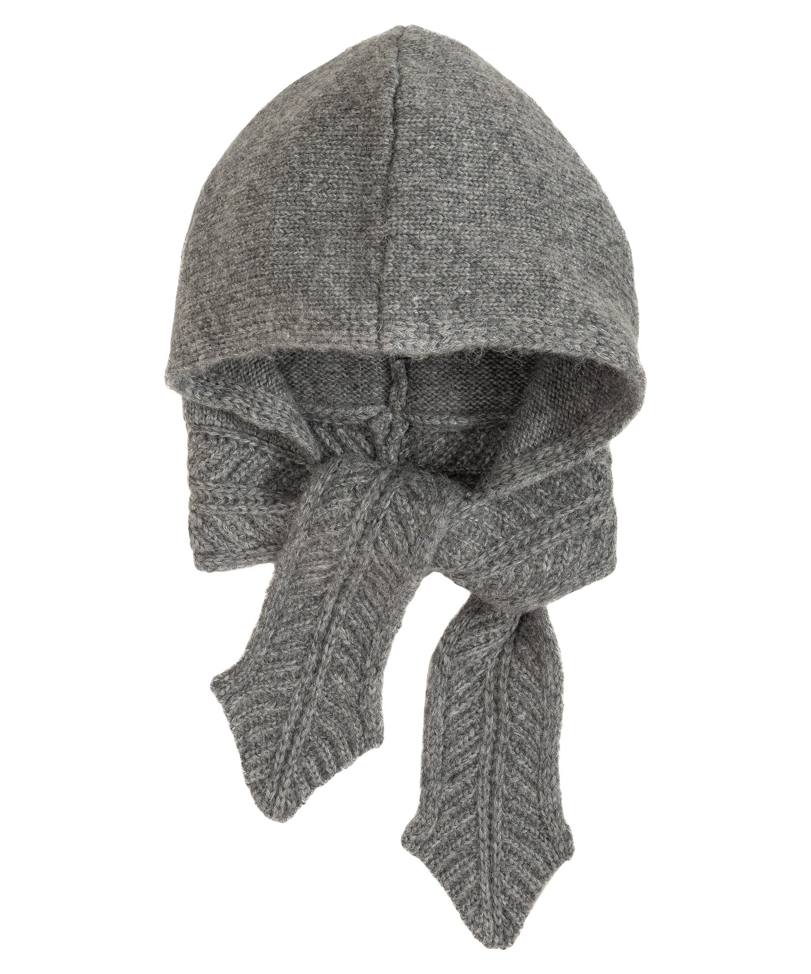 Fuzzy Scarf Hood in color silver/grey