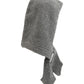 Fuzzy Scarf Hood in color silver/grey