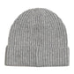 Basic Cardigan Stitch Beanie in color silver