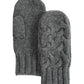 Park Cable Mitten in color dark grey