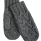 Park Cable Mitten in color dark grey