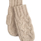 Park Cable Mitten in color farro heather