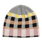 Merino Wool Geo Jacquard Beanie in color black
