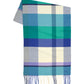 Oblong cubist plaid scarf in Ultramarine