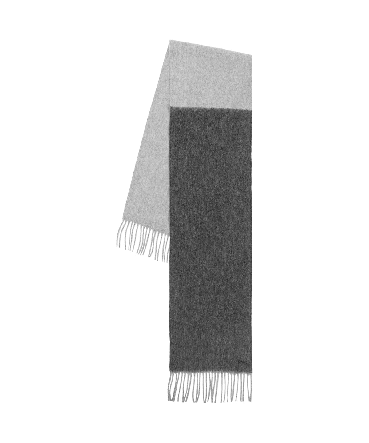 Half and Half Scarf in Grey Heather