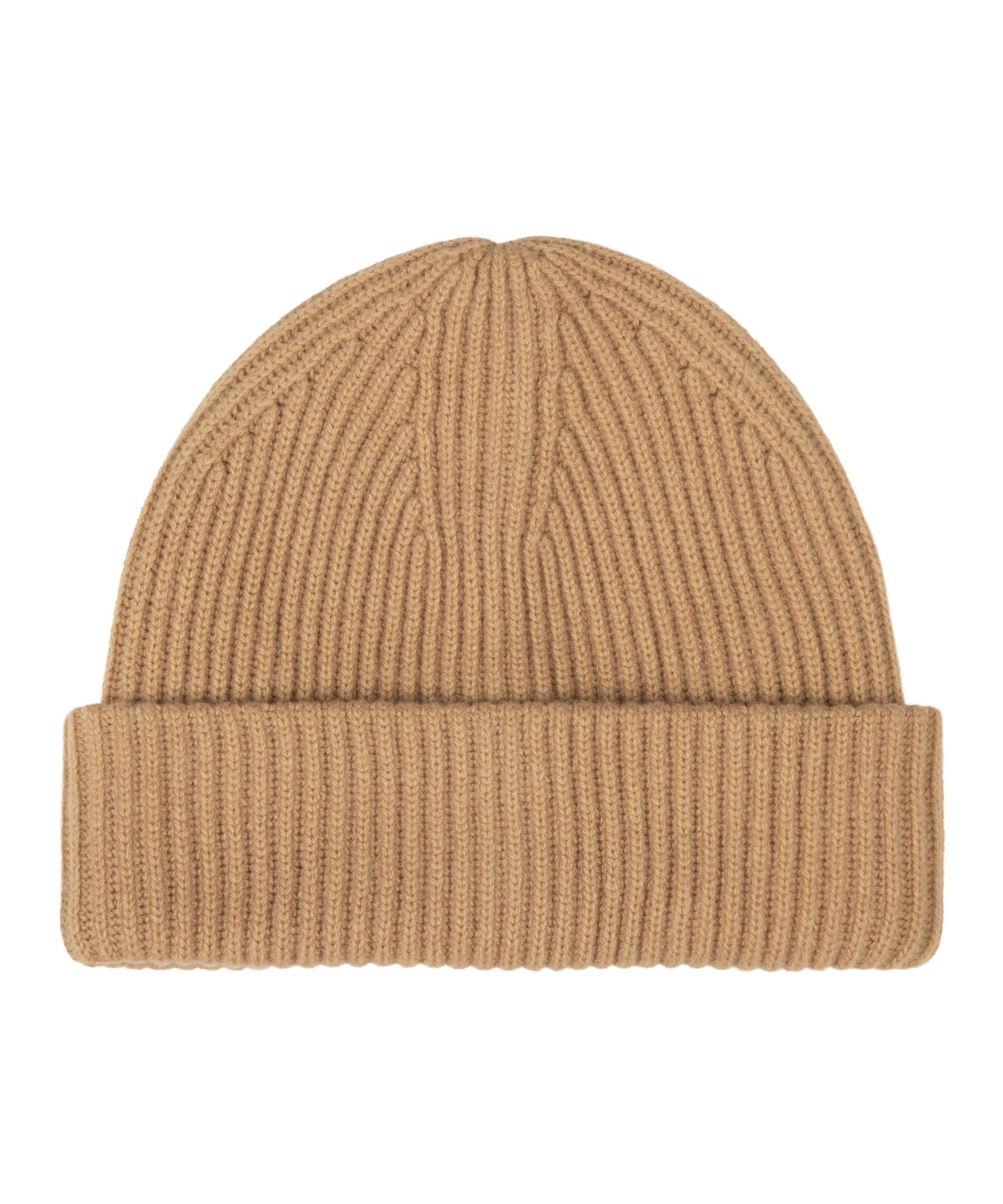 Wool Beanie in Camel Heather