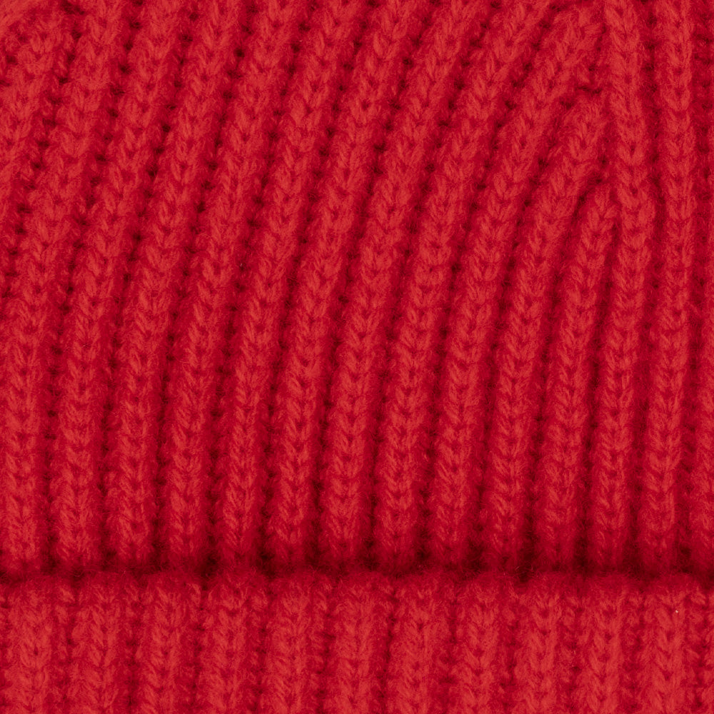 Wool Beanie in Cherry