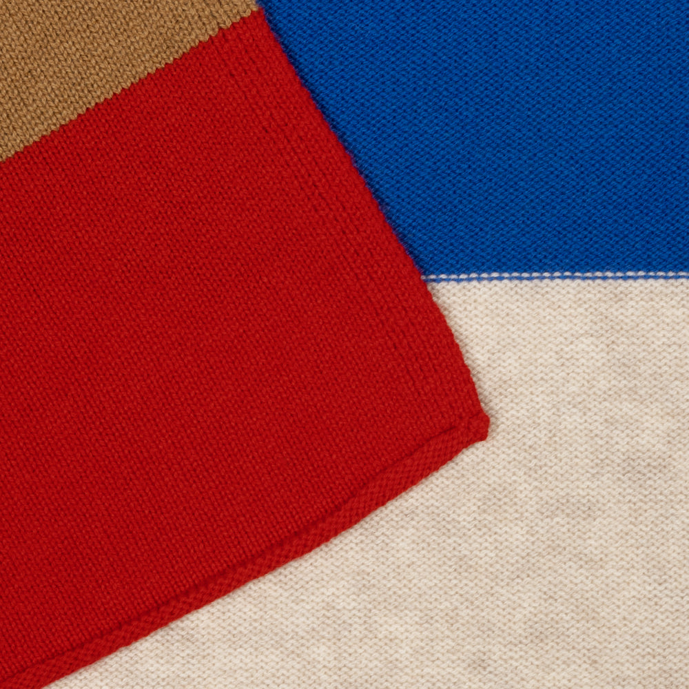 Block Scarf in Cherry