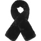 Faux Fur Pull Through Scarf in Black