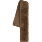 Faux Fur Pull Through Scarf in Camel Heather
