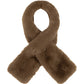 Faux Fur Pull Through Scarf in Camel Heather