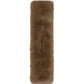 Faux Fur Pull Through Scarf in Camel Heather