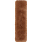 Faux Fur Pull Through Scarf in Camel Heather