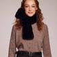 Faux Fur Pull Through Scarf in Black