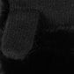 Faux Fur Mittens in Black