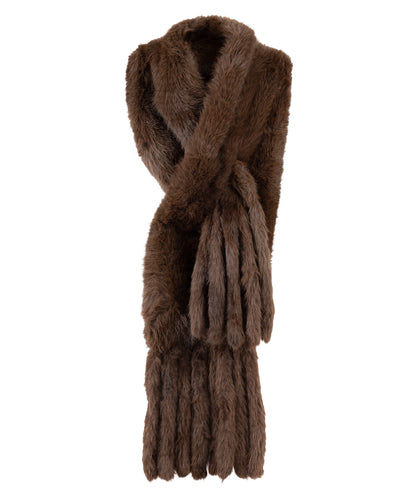 Faux Fur Oblong in Brown