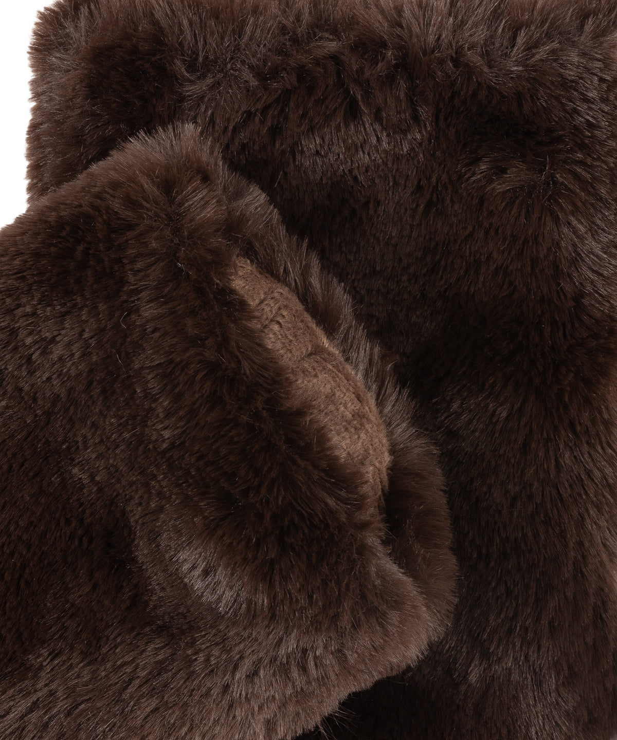 Faux Fur Handwarmer in Chocolate