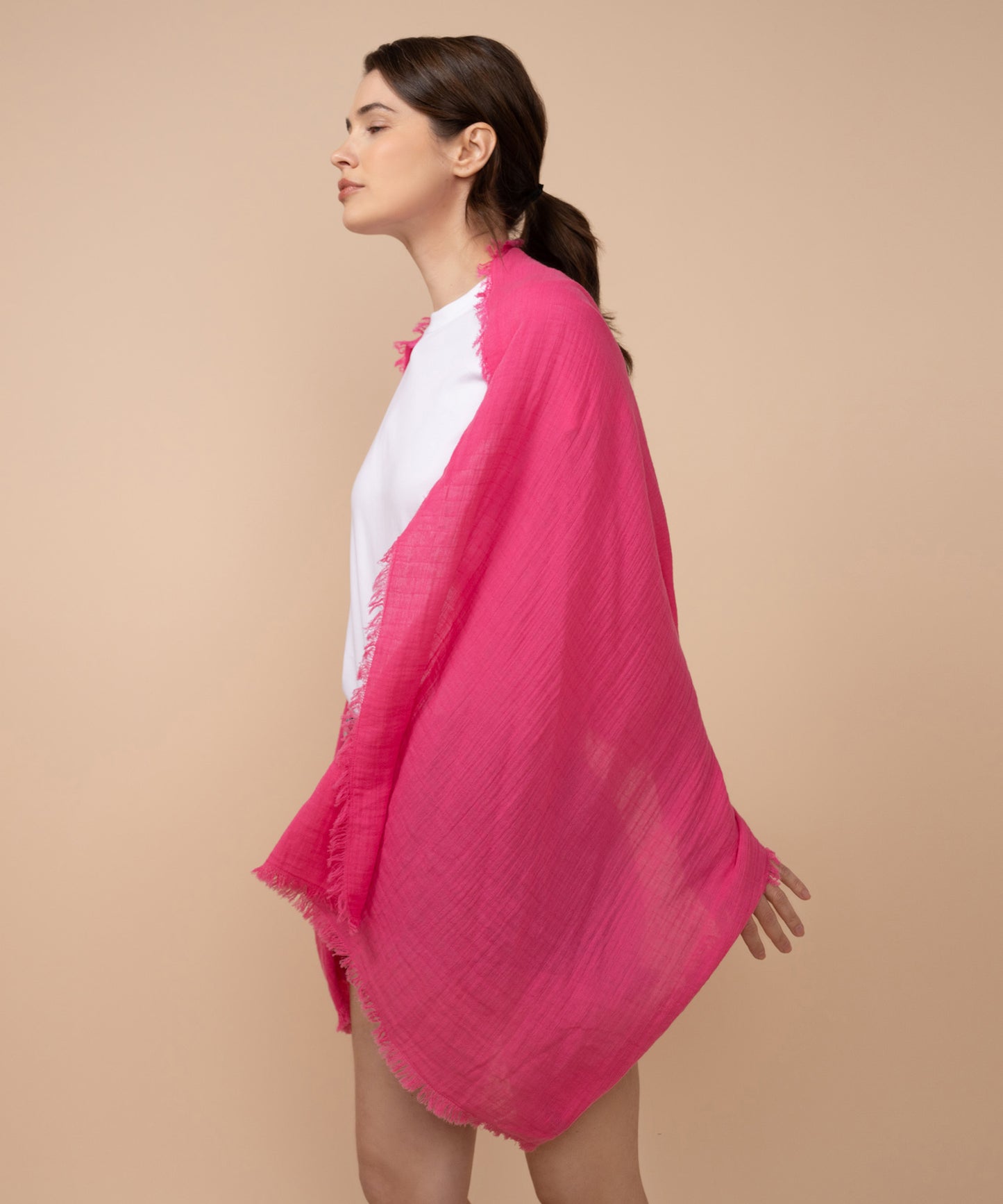 Lightweight Gauze Wrap in color pink lemonade