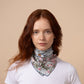 Spring Unfolding 35" Silk Square Scarf in sky blue