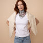 Spring Unfolding 35" Silk Square Scarf in sky blue