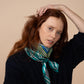 Stripe Vortex 35" Silk Square Scarf in color Hawaiian Ocean