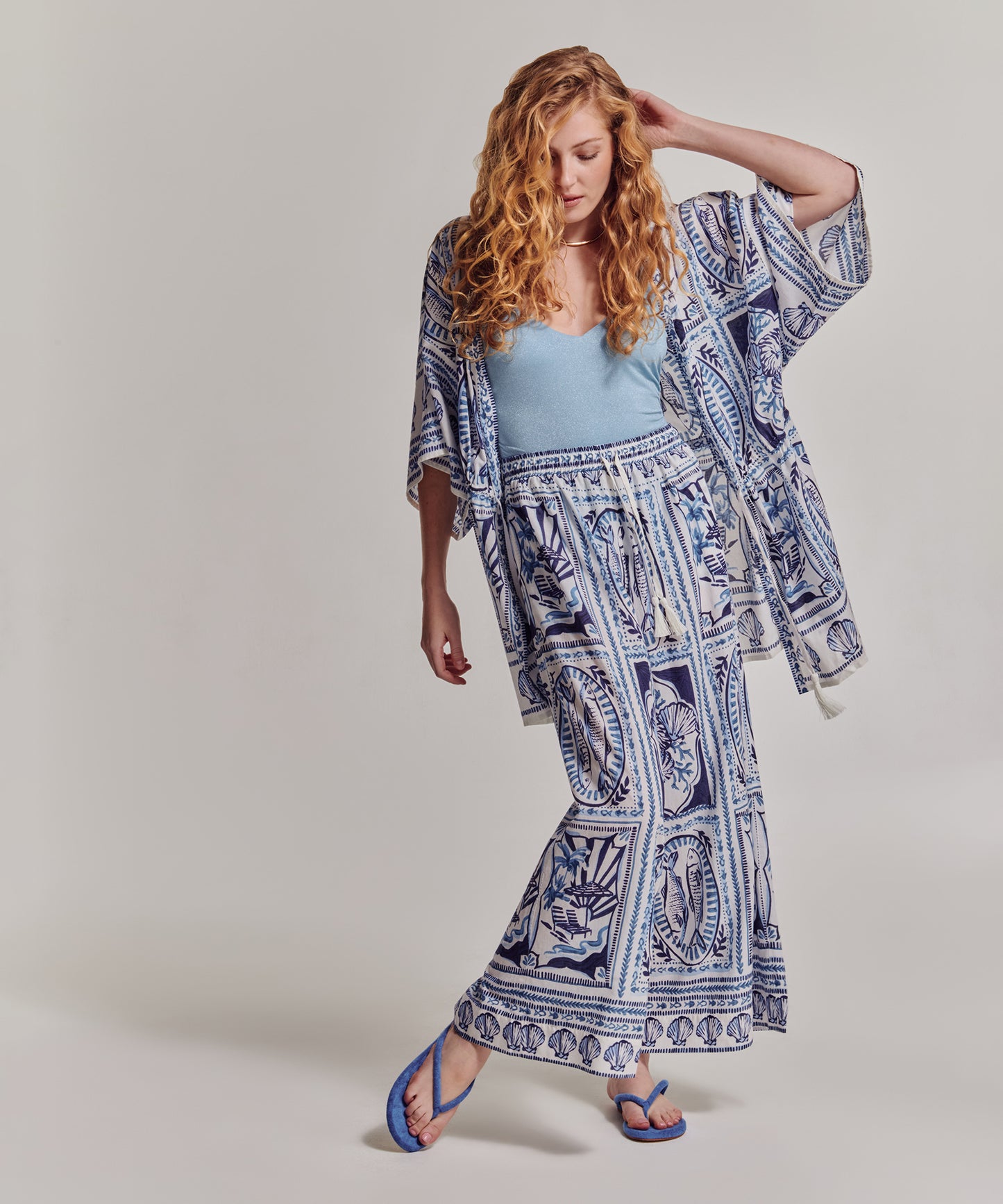 Villa Tile Pants in color cream