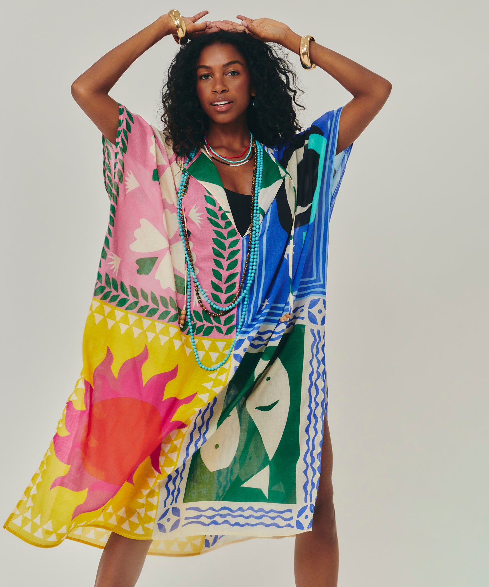 Summer Escape Caftan in color multi