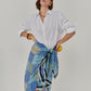 Stripe Illusion Sarong And Bag in color ultramarine