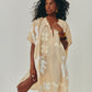 Sunup Applique Caftan in color cream