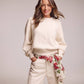 Poinsettia Scarf in Cream