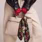 Poinsettia Scarf in Black