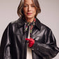 Poinsettia Scarf in Black