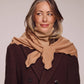 Scalloped Knit Triangle in beige
