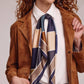 Geometric Silk Square in earth colors