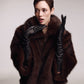 Blair Novelty Faux Fur Jacket in brown