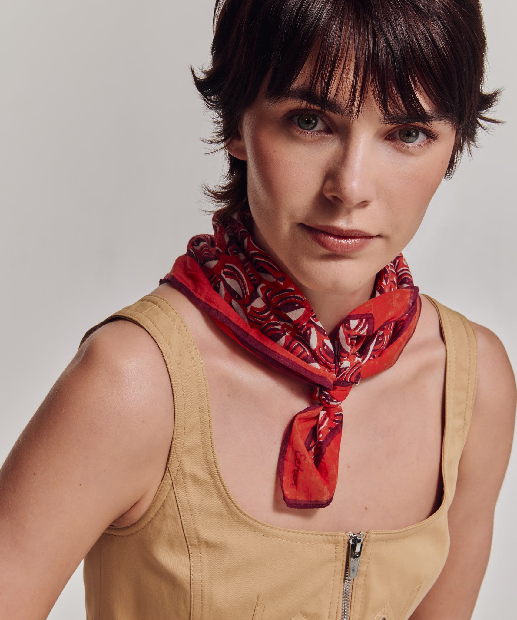 Shoal Of Fish Bandana in color fiesta orange