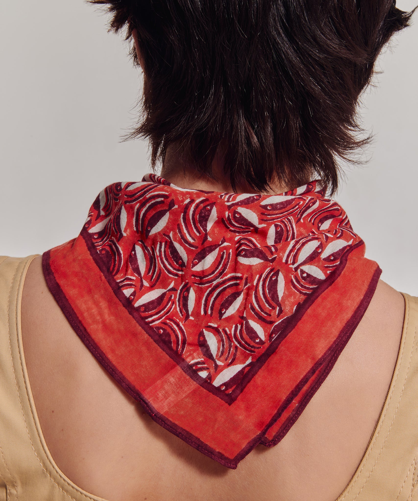 Shoal Of Fish Bandana in color fiesta orange