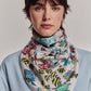 Lost At Sea 35" Silk Square Scarf in color multi