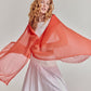 Essential Modal-silk Blend Crinkle Wrap in color fiesta orange