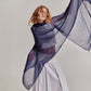 Essential Modal-silk Blend Crinkle Wrap in color navy