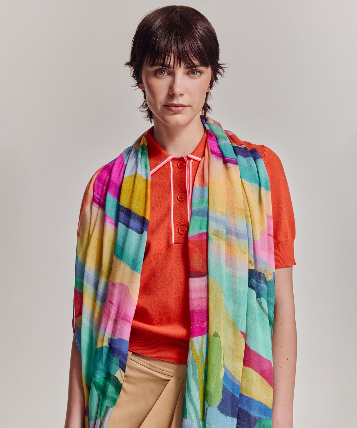 Painterly Landscape Wrap in color multi