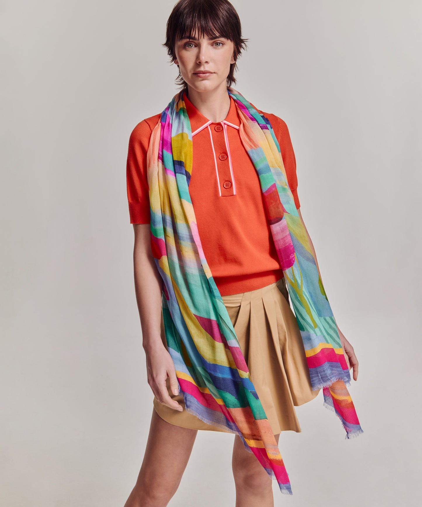 Painterly Landscape Wrap in color multi