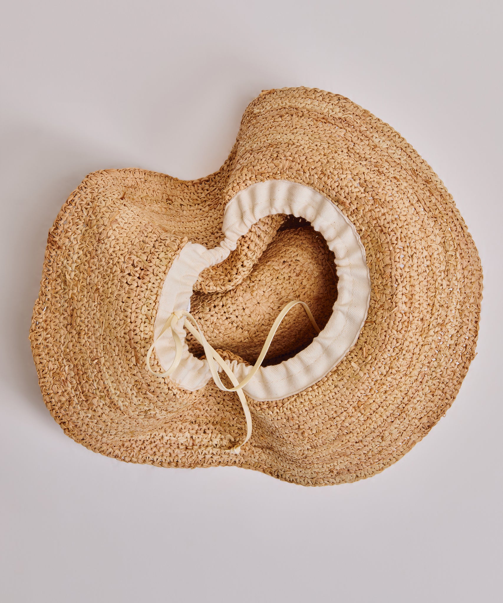Raffia Packable Bucket Hat in color Natural