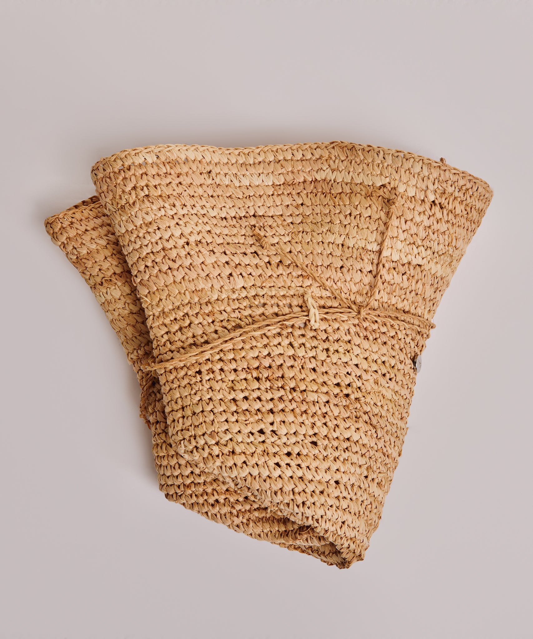 Raffia Packable Bucket Hat in color Natural