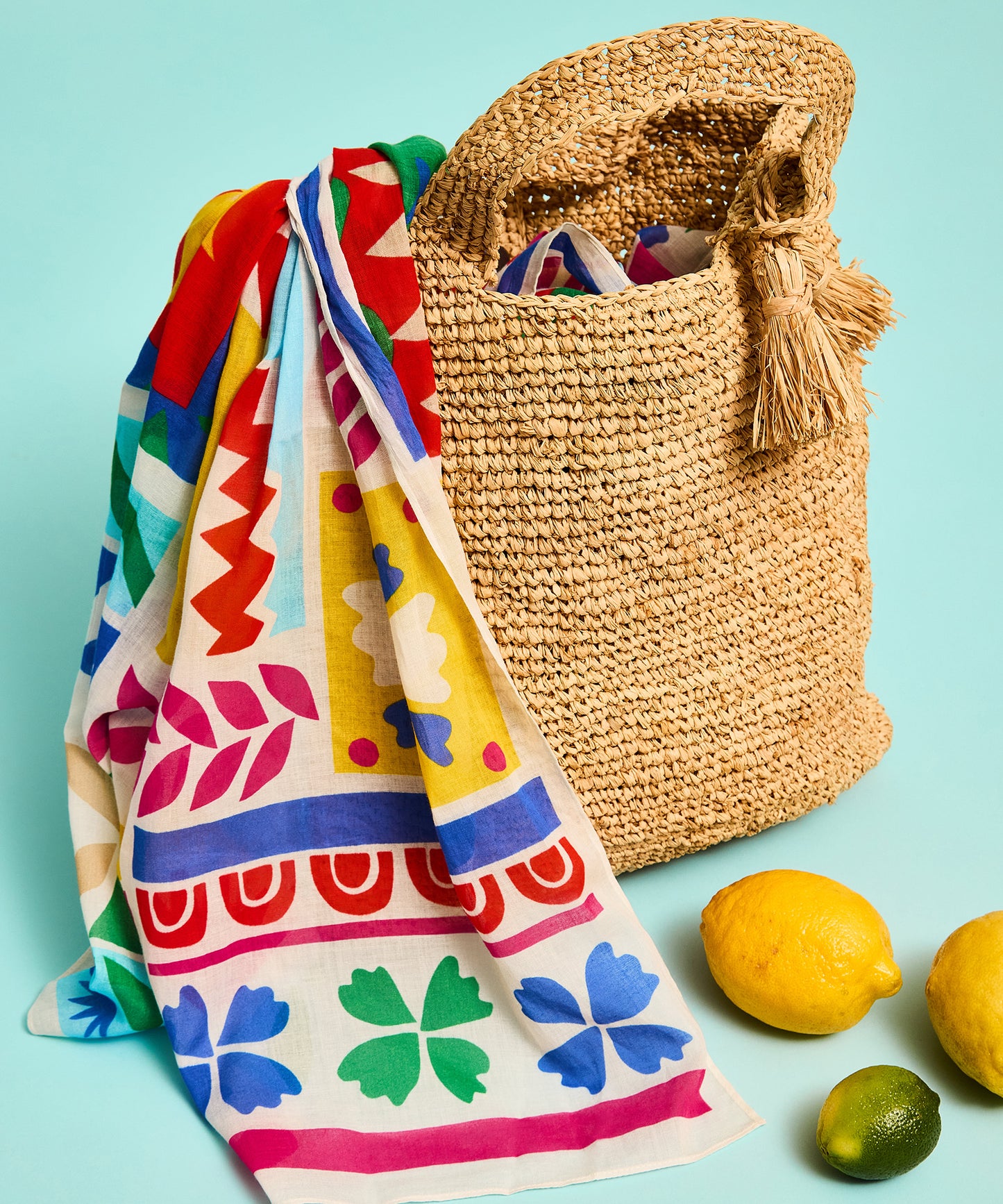 Raffia Packable Tote in color Natural