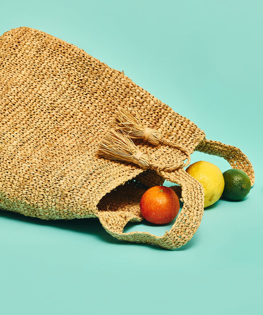 Raffia Packable Tote in color Natural