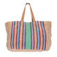 Adirondack Stripe Crochet Carry-all Tote in color Semolina